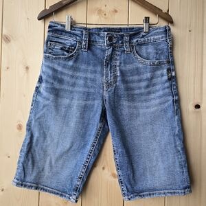 Silver Jeans Zac Shorts Denim Mid Rise Relaxed Fit Mens Size 29